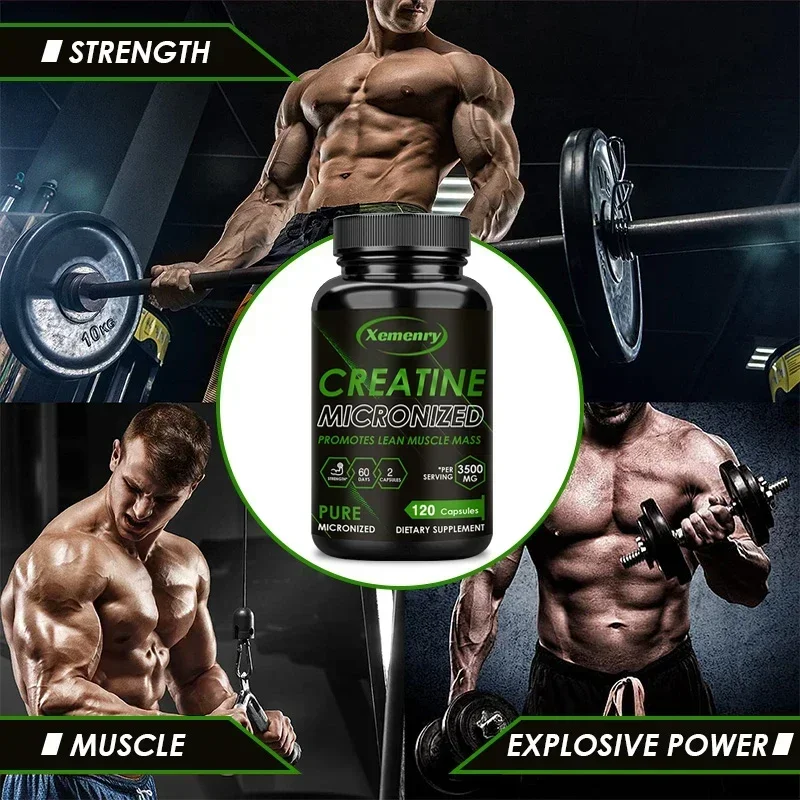 Creatine Monohydrate Powder - كبسولات كرياتين مونوهيدرات لتعزيز قوة كتلة