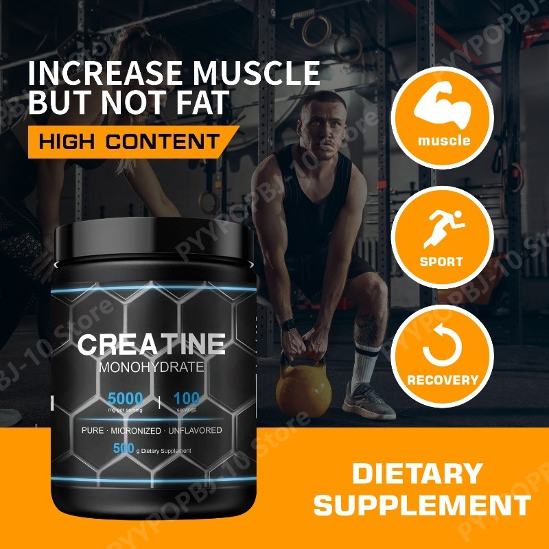 Creatine Monohydrate Powder - مسحوق الكرياتين مونوهيدرات النقي الميكروني بدون