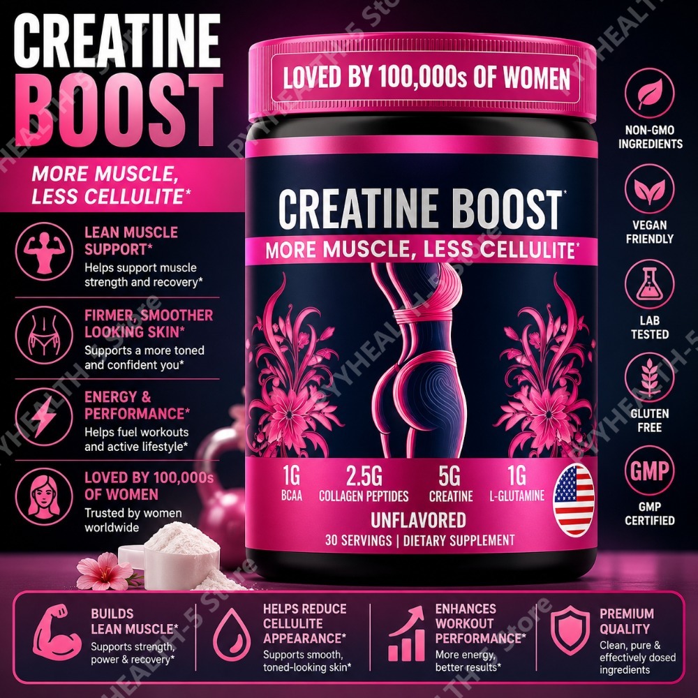 Creatine Monohydrate Powder - مسحوق الكرياتين مونوهيدرات للنساء مع ببتيدات