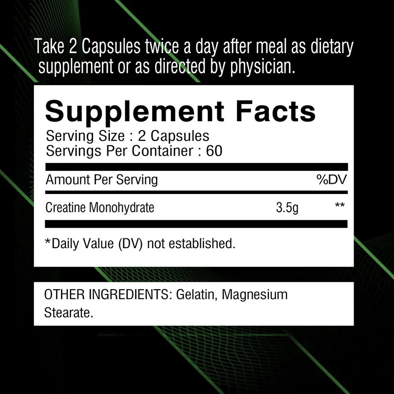 كبسولات كرياتين مونوهيدرات لتع - مراجعة Creatine Monohydrate Powder وسعره