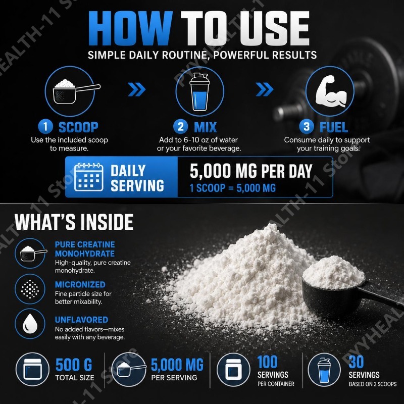 مسحوق الكرياتين مونوهيدرات لدع - مراجعة Creatine Monohydrate Powder وسعره