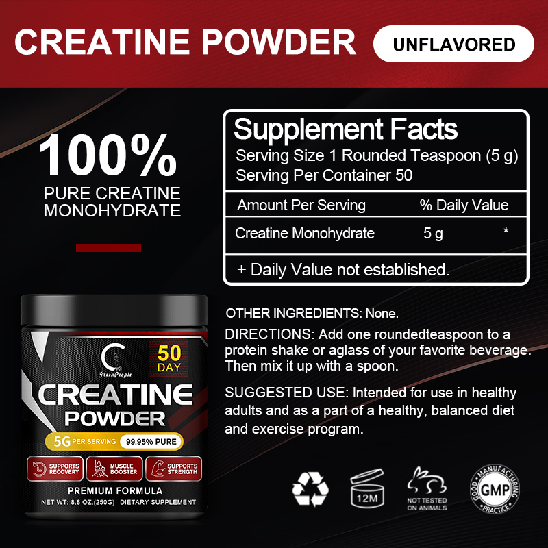 GPGP GreenPeople كرياتين مونوه - مراجعة Creatine Monohydrate Powder وسعره